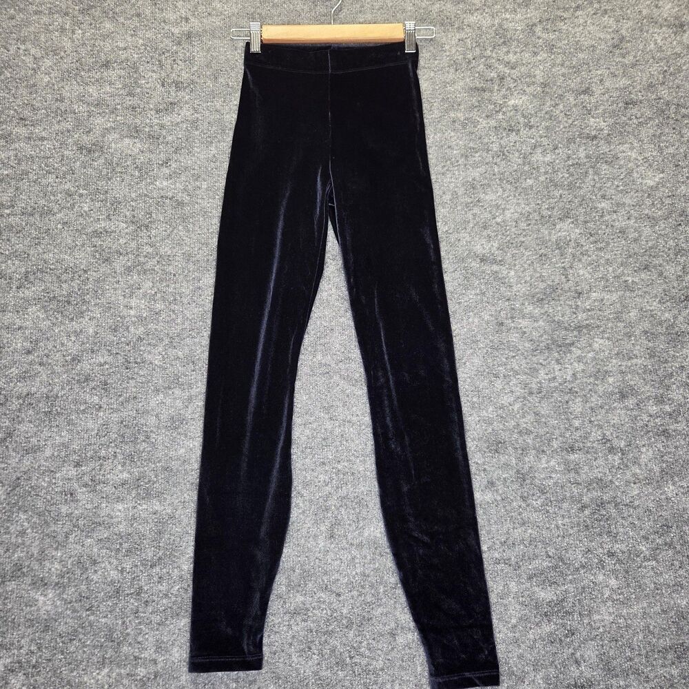 Fabletics Leggings Womens XXS Emma Velour High Waisted Stretch Velvet Pants
